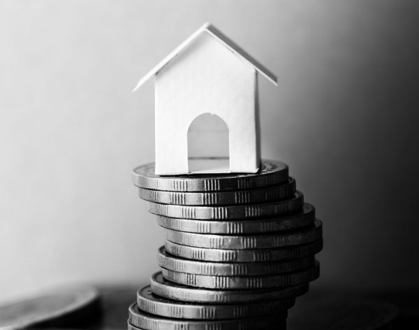 Macro shot of financial mortgage concept